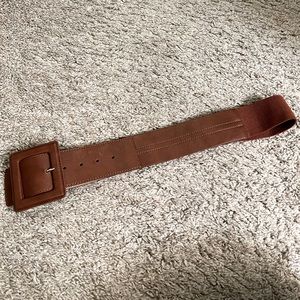 The Limited Fall Leaves Brown Buckle Elastic Back Belt - size L